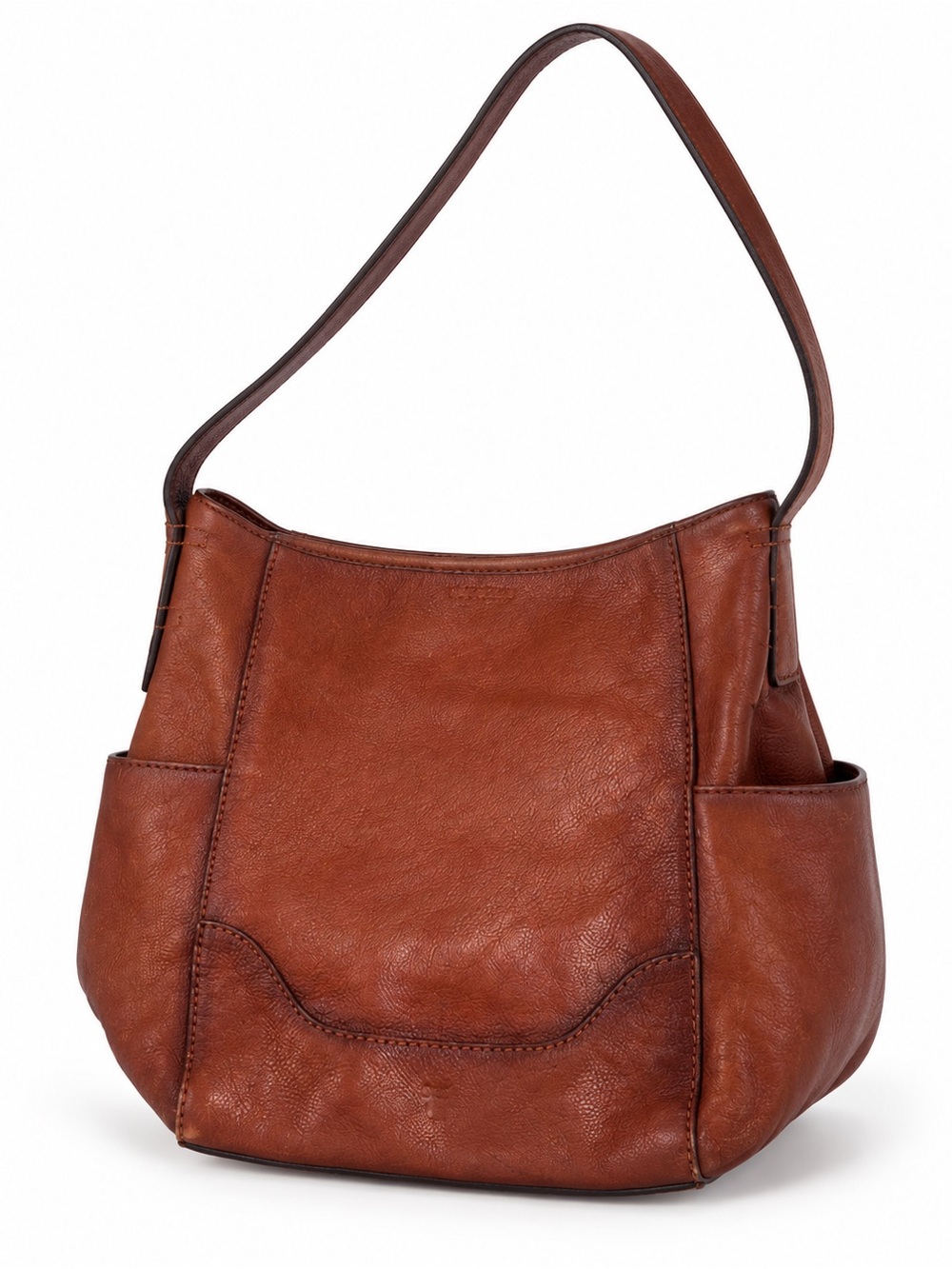 Frye Vintage Y2K Cognac Leather Artisan Hobo Slouchy Shoulder Bag Purse